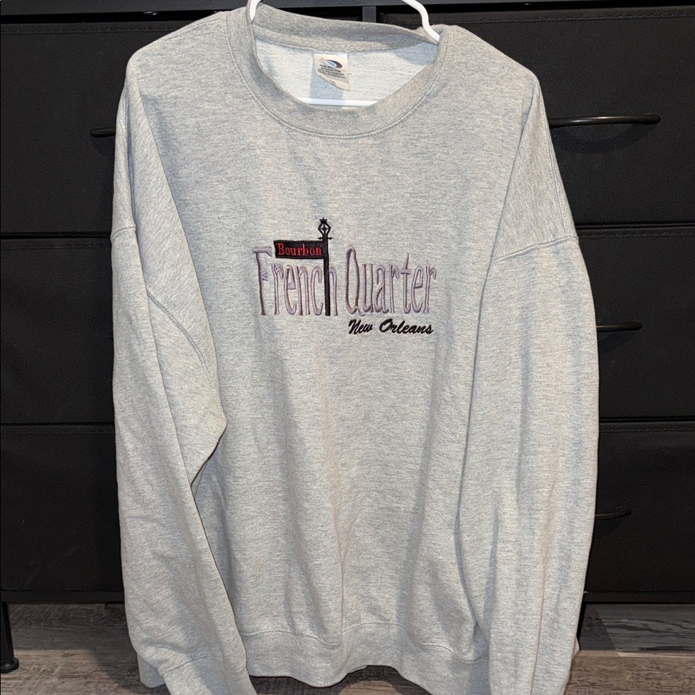 Classic Gray French Quarter Crewneck Sweater